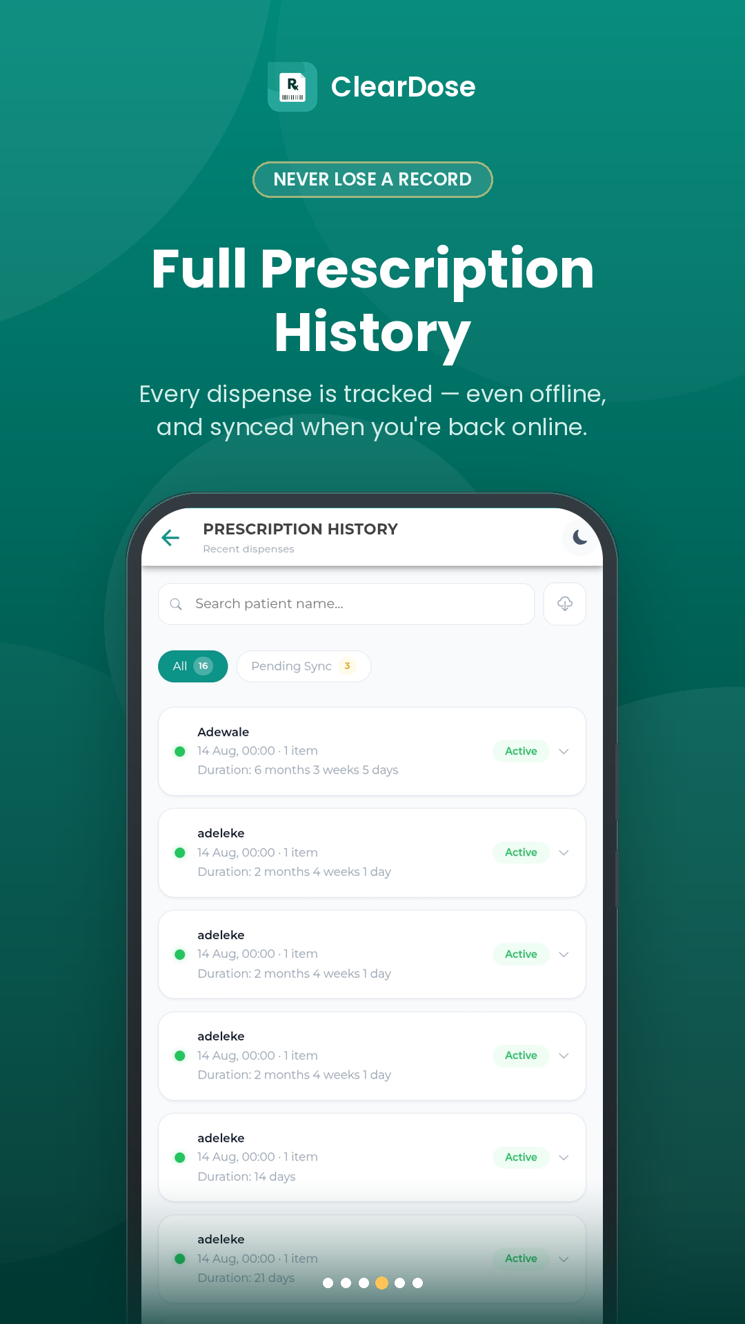 Review patient history