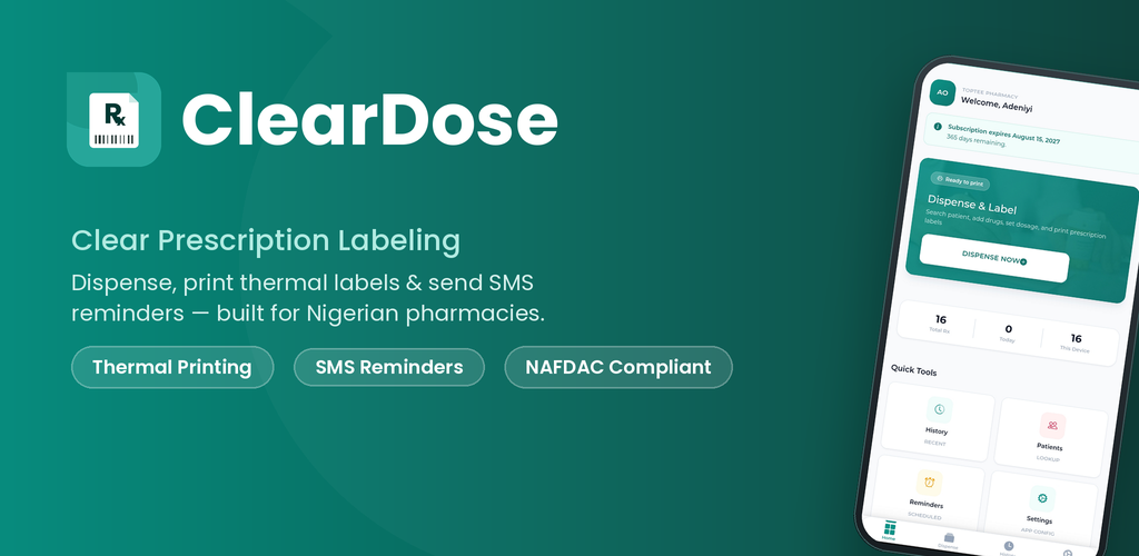 ClearDose feature overview